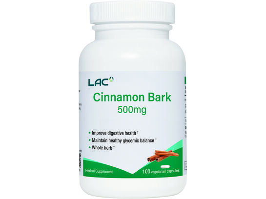 LAC Cinnamon Bark 500mg 100 vegetarian capsules	