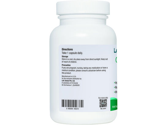 LAC Cinnamon Bark 500mg 100 vegetarian capsules	
