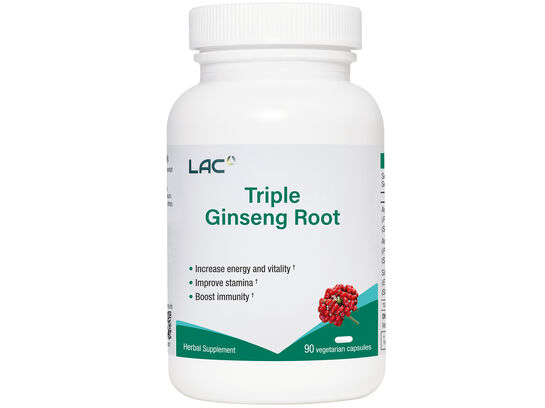 LAC Triple Ginseng Root 90 vegetarian capsules