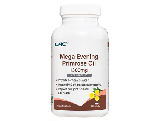 LAC Mega Evening Primrose Oil 1300mg 90 softgels