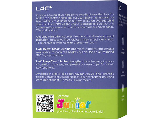 LAC Junior Berry Clear® Junior - Antioxidant-rich Eye Protection (2g x 30 powder sticks)