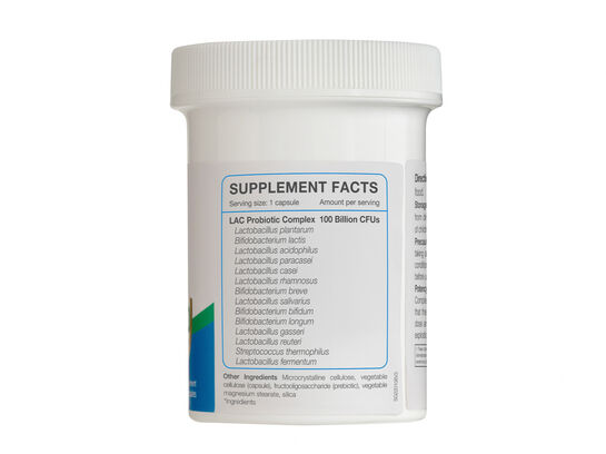  LAC Probiotic Complex 100 Billion Extra Strength 30 vegetarian capsules