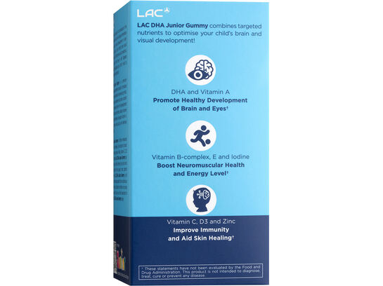 LAC Junior DHA Junior - Optimal Brain Development (60 gummies)