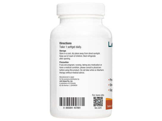 LAC Vitamin K2 + D3  60 softgels