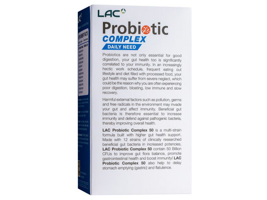 LAC Probiotic Complex 50 Billion 30 vegetarian capsules