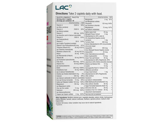  LAC Women's Mega Multi Active (90 caplets)