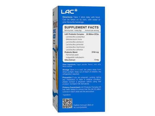 LAC Probiotic COMPLEX 25 Billion CFU 30 Powder sticks