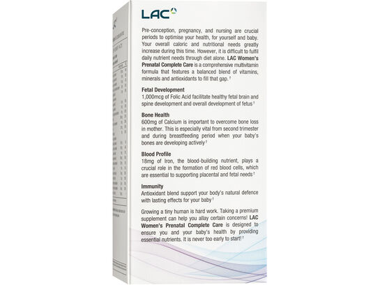  LAC Women’s Complete Prenatal Care  60 caplets