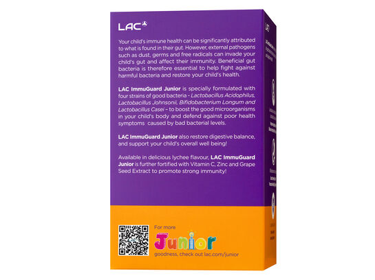 LAC Junior ImmuGuard™ Junior - Complete Immune and Digestive Support (15g x 30 jelly sticks)