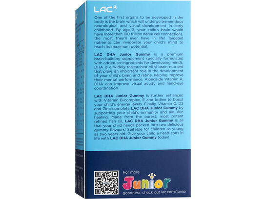LAC Junior DHA Junior - Optimal Brain Development (60 gummies)