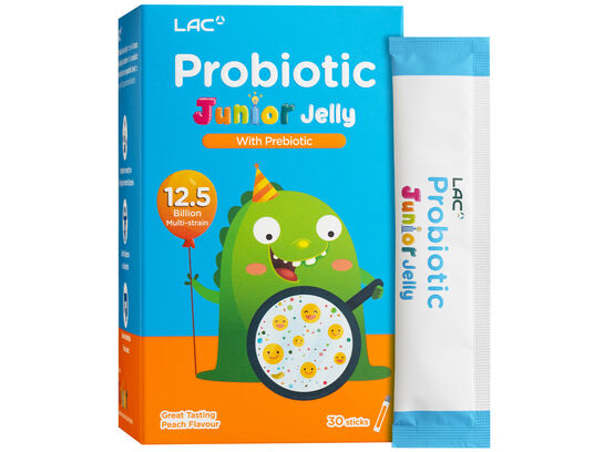 LAC Probiotic 12.5 Billion Junior Jelly Peach 15g x 30 sticks