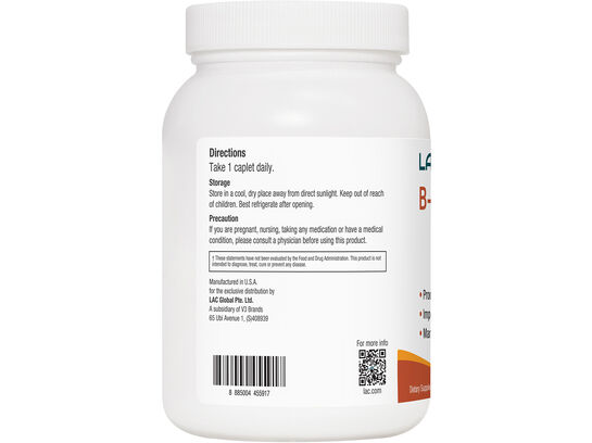  LAC B-Complex 100 Timed-Release (100 caplets)