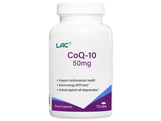 LAC Wellness CoQ-10 50mg (120 softgels)