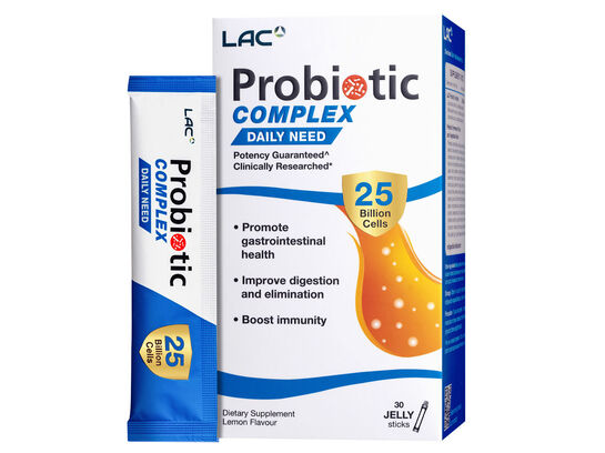LAC Probiotic Probiotic Complex 25 Billion Cells - Daily Support (15g x 30 jelly sticks)