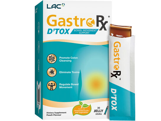 LAC GastroRX® D'tox - Bowel Movement Support (15g x 30 jelly sticks)