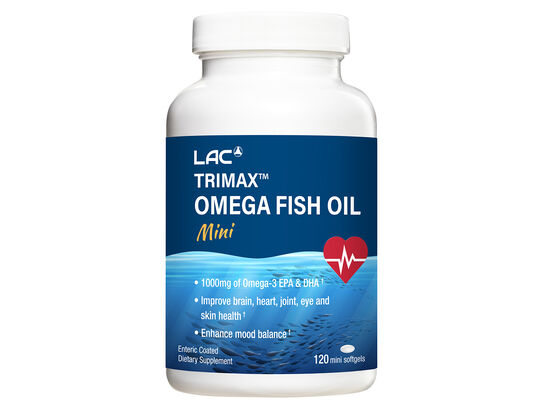 LAC Trimax Fish Oil Mini 1000mg  120 mini softgels