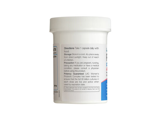 LAC Women’s Probiotic Complex 30Billion 30 vegetarian capsules