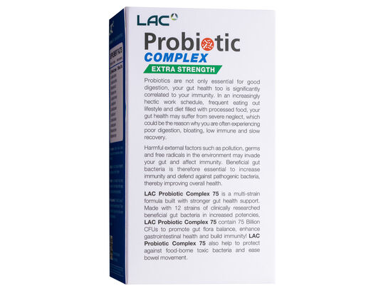  LAC Probiotic Complex 75 Billion 30 vegetarian capsules