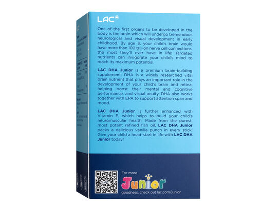 LAC Junior DHA Junior - Optimal Brain Development (2g x 30 powder sticks)