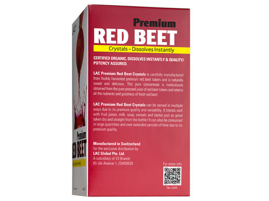 LAC Premium Red Beet Crystals - Dissolves Instantly (220gm)