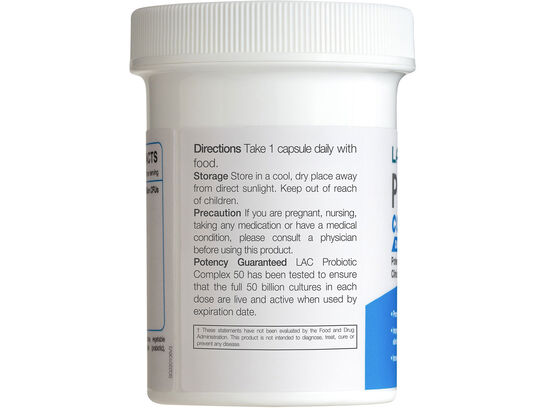 LAC Probiotic Complex 50 Billion 30 vegetarian capsules