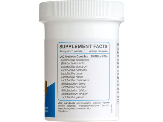 LAC Probiotic COMPLEX 25 Billion CFU 30 Vegetarian Capsules