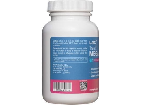 LAC MULTI Teen's MEGA MULTI (180 caplets)