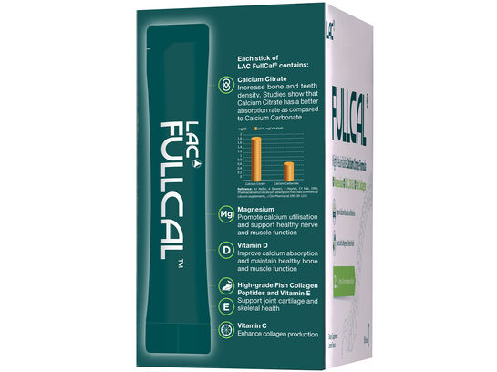 LAC FullCal® FullCal® - Highly Assimilable Calcium Citrate Formula (3g x 60 powder sticks)