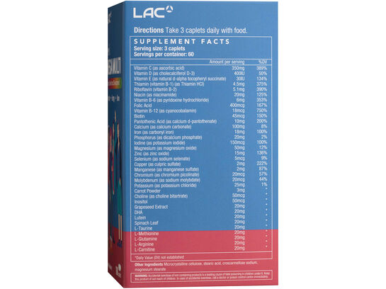 LAC MULTI Teen's MEGA MULTI (180 caplets)