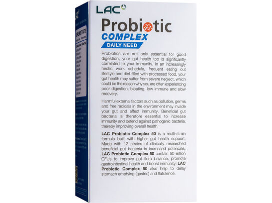 LAC Probiotic Complex 50 Billion 30 vegetarian capsules