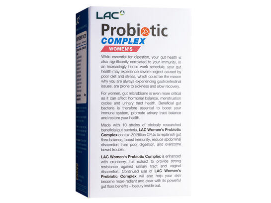 LAC Women’s Probiotic Complex 30Billion 30 vegetarian capsules