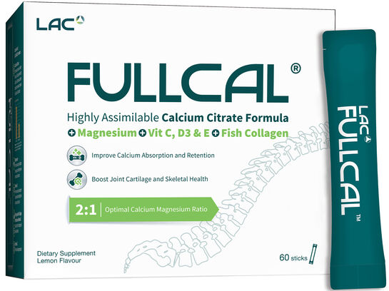 LAC FullCal® FullCal® - Highly Assimilable Calcium Citrate Formula (3g x 60 powder sticks)