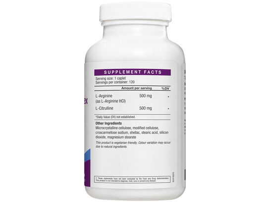 LAC L-Arginine + L-Citrulline Complex 1000mg (120 caplets)