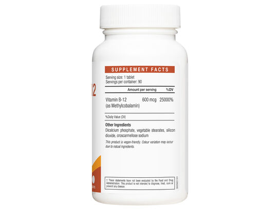  LAC Vitamins Methyl B-12 600mcg Timed-Release (90 tablets)