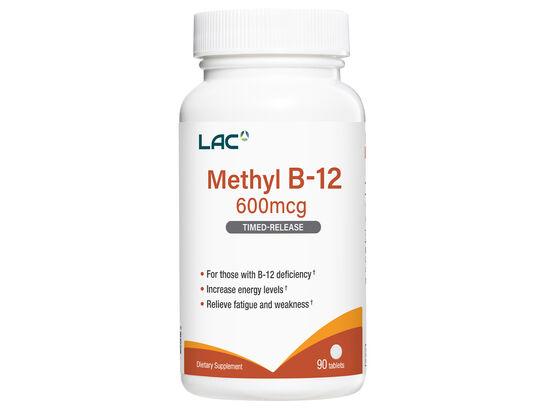  LAC Vitamins Methyl B-12 600mcg Timed-Release (90 tablets)