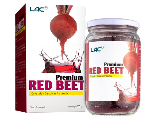 LAC Premium Red Beet Crystals - Dissolves Instantly (220gm)