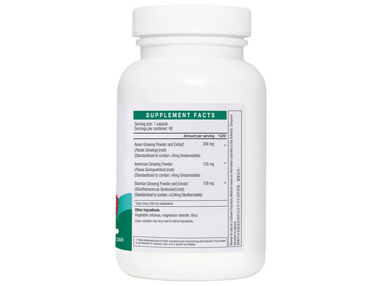 LAC Triple Ginseng Root 90 vegetarian capsules