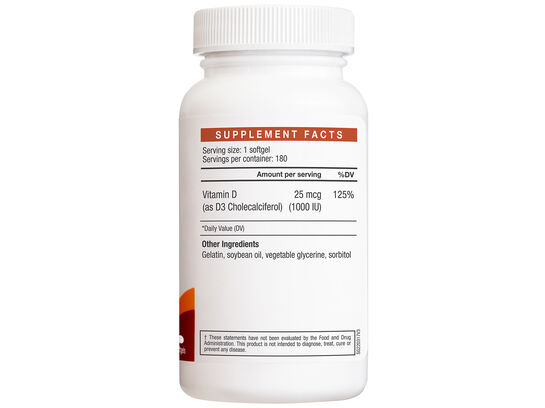 LAC Vitamin D3 1000IU 180 softgels