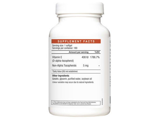 LAC Vitamins Vitamin E 400 IU with Mixed Tocopherols (180 softgels)