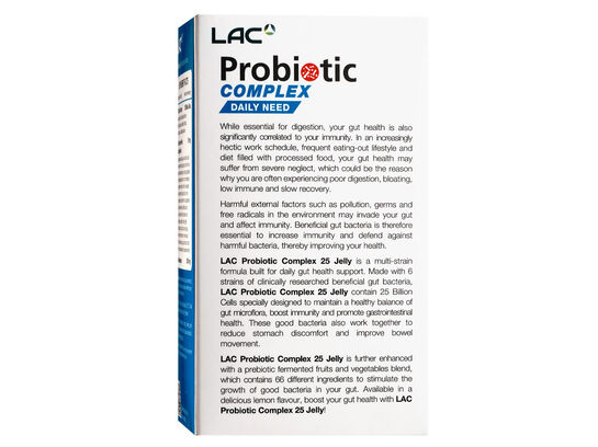 LAC Probiotic Probiotic Complex 25 Billion Cells - Daily Support (15g x 30 jelly sticks)