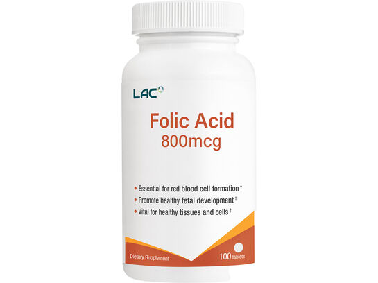 LAC Folic Acid 800mcg 100 tablets