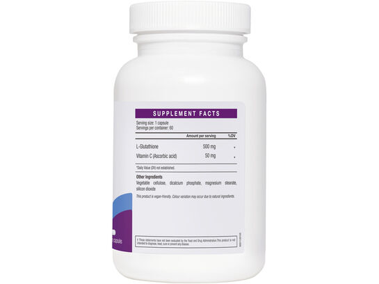 LAC Wellness L-Glutathione 500mg (60 vegetarian capsules)
