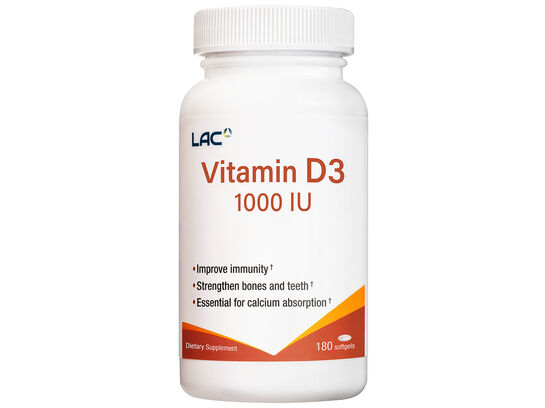LAC Vitamin D3 1000IU 180 softgels