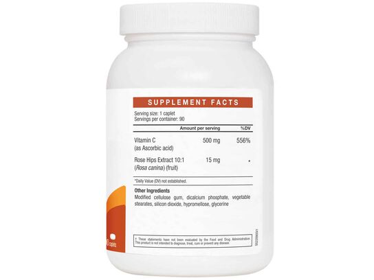  LAC Vitamin C 500mg Plus Rose Hips Timed-Release 90 caplets      
