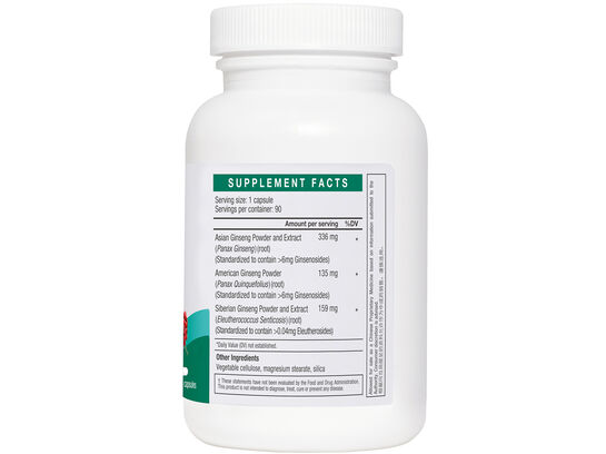 LAC Triple Ginseng Root 90 vegetarian capsules