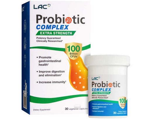  LAC Probiotic Complex 100 Billion Extra Strength 30 vegetarian capsules
