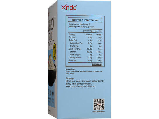  XNDO® Zero™ Rice (120g x 5 Pouches)