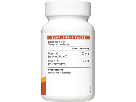 LAC Vitamin K2 + D3  60 softgels