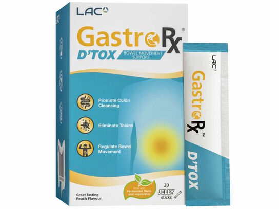 LAC GastroRX® D'tox - Bowel Movement Support (15g x 30 jelly sticks)