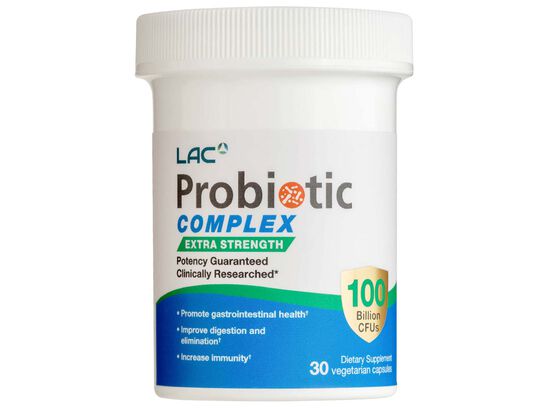  LAC Probiotic Complex 100 Billion Extra Strength 30 vegetarian capsules